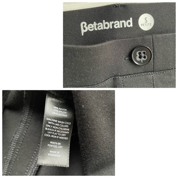Betabrand Classic Dress Yoga Pant Straight Black Size Small Petite Stretch - Picture 3 of 7